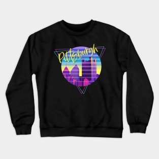 Retrowave Pittsburgh Crewneck Sweatshirt